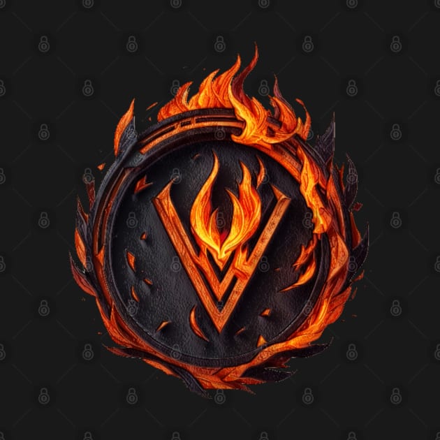 Burning V logo by Virshan