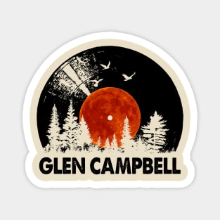 Campbell Name Record Music Forest Gift Magnet