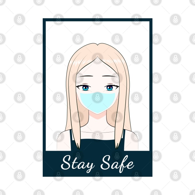 Stay safe from the virus anime character by kim.id