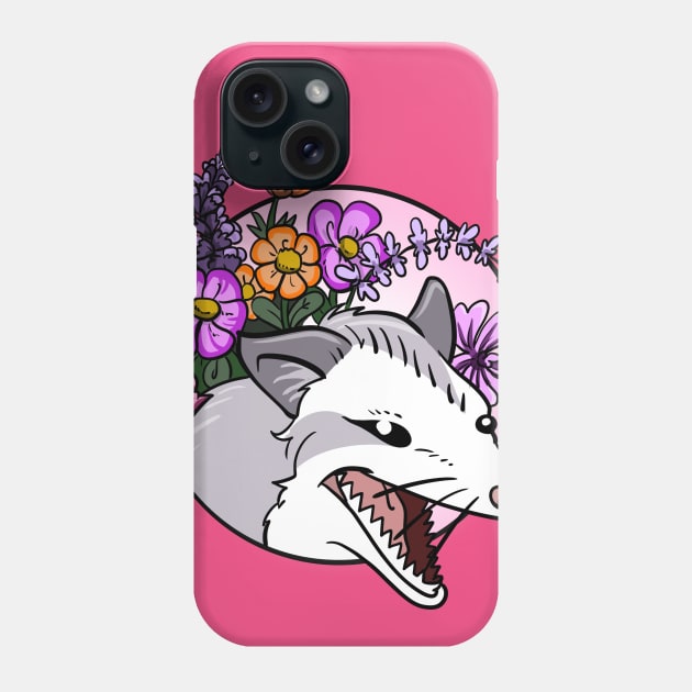 Flower Opossum Phone Case by sophielabelle