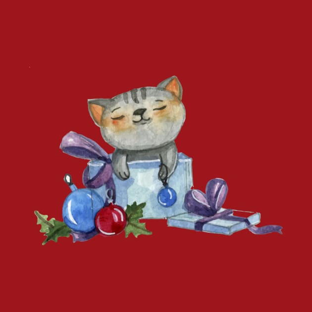 Christmas Cat by AlondraHanley