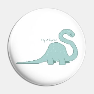 Pixel Art Diplodocus Pin