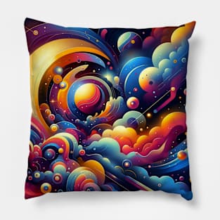 Cosmic symphony: A dance of nebulas Pillow