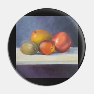 Kiwi still life Pin