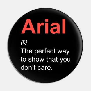 Arial (font) for graphic designers Pin