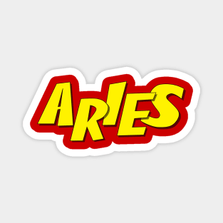 Aries Comic Style - Red Magnet