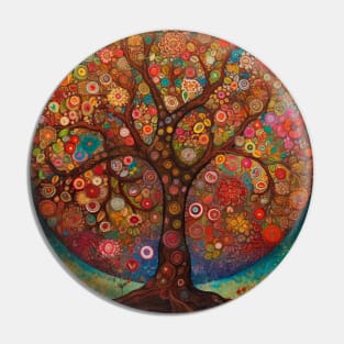 Flowing Energy: Harmonizing with the Tree of Life's Mandala Dance Pin