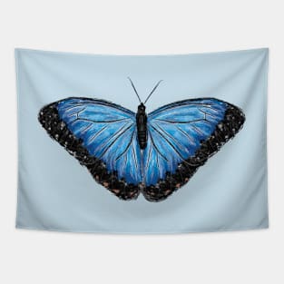 Nice Artwork showing a Blue Morpho Butterfly I Tapestry