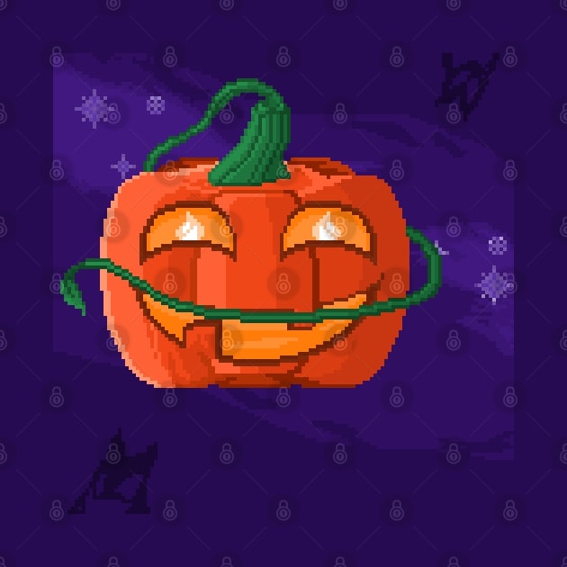 Pixel Art Pumpkin Planet by PixelCarvel