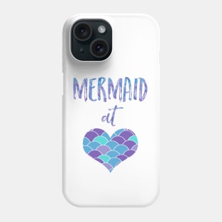 Cute Mermaid at Heart Women's T-Shirt Phone Case