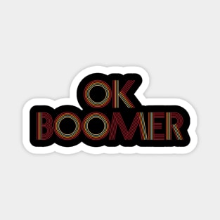 Ok Boomer Retro 1970s Disco Type Magnet