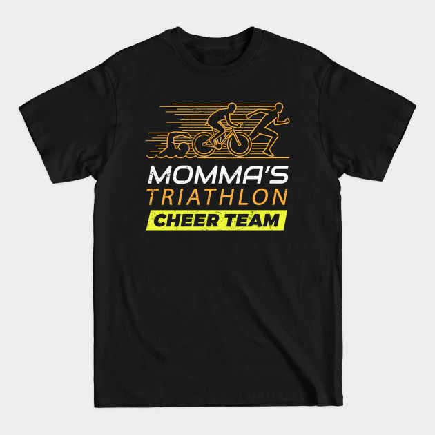 Discover Mommas Triathlon Supporters Family Cheer - Mum - T-Shirt