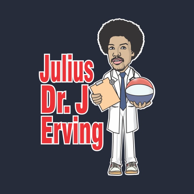 NBA Legend Julius Dr. J Erving by Tom Stiglich Cartoons