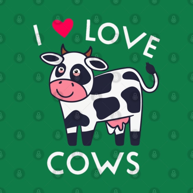 I LOVE COWS by INLE Designs