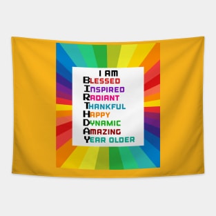 I Am Birthday: Positive Affirmations Birthday Gifts Tapestry