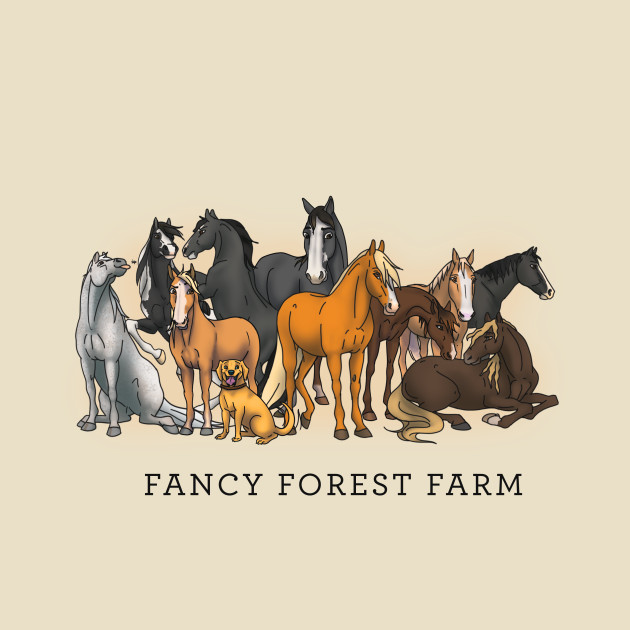 Fancy Forest Farm • Family Portrait • Black Text by FalconArt