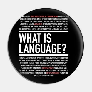 Language Defined - Language Teacher Pin