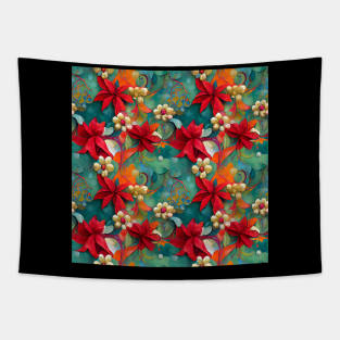 dreamy floral christmas Tapestry