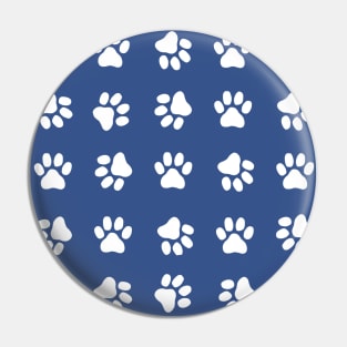 Dog Paw Print White Dog Lover - Paw Print Art Pin