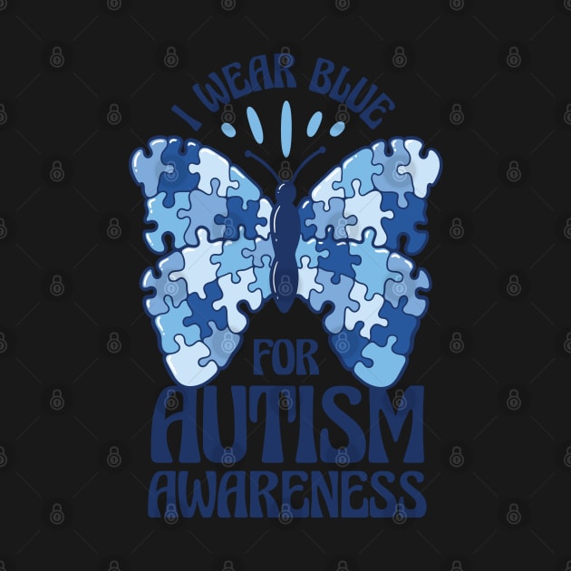 I wear blue for autism awareness autism gift by AbirAbd