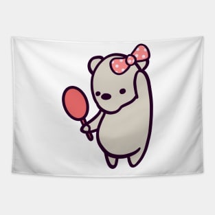 Polar Bear Bow Tapestry