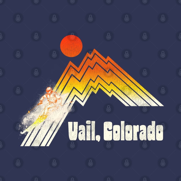 Vail Colorado 70s/80s Retro Souvenir Style Skiing by darklordpug