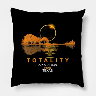 Wos Hunt Texas Total Solar Eclipse 2024 Guitar Pillow