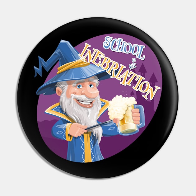 Magic School of Inebriation Pin by WickedWizardStudios