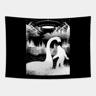 Bigfoot Loch Ness Monster Ufo Tapestry