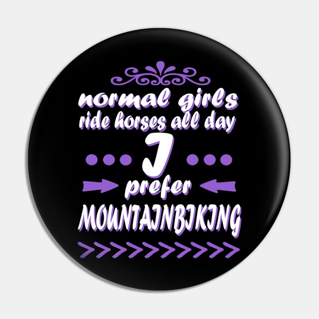 Mountain biking downhill girls bike trail gift Pin by FindYourFavouriteDesign