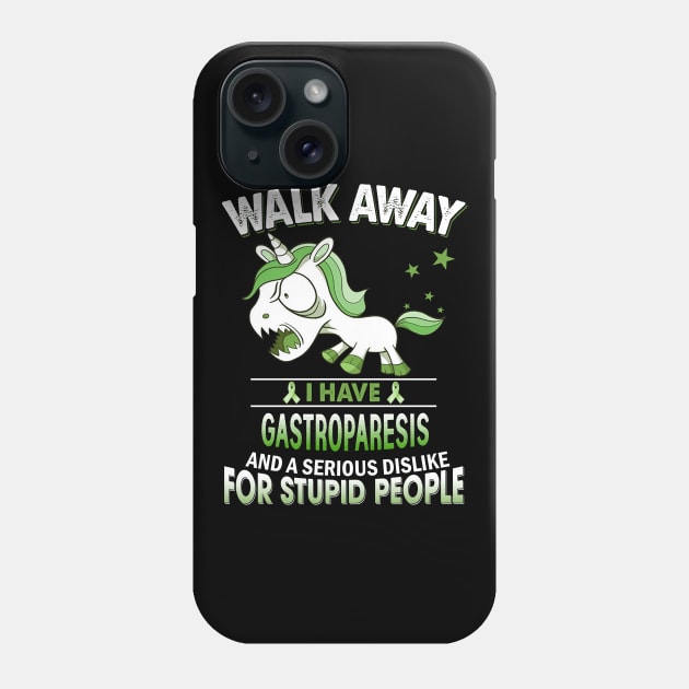 funny gastroparesis grumpy unicorn warrior Phone Case by TeesCircle