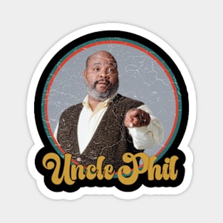 Uncle Phil portrait quotes art 90s style retro vintage 80s Magnet