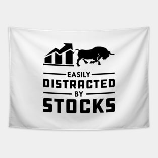 Stock Trader - Easily distracted by stocks Tapestry