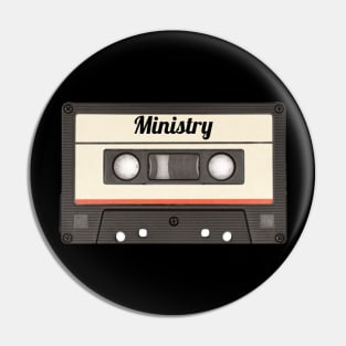 Ministry / Cassette Tape Style Pin