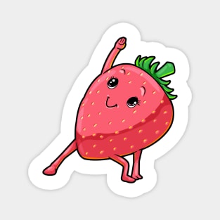 Strawberry at Yoga for Flexibility Magnet