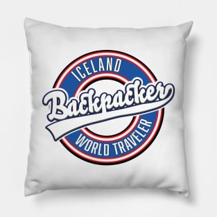 Iceland backpacker world traveler Pillow