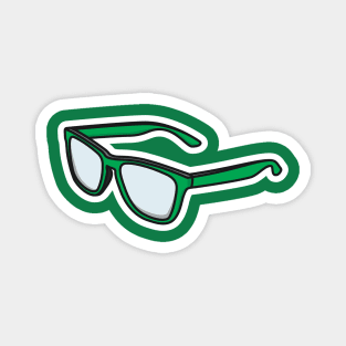 Fashion Summer Sunglasses Sticker vector illustration. Summer and fashion objects icon concept. Summer shiny sunglasses sticker design logo with shadow. Magnet