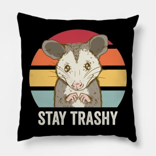 Stay Trashy Cute Possum Pillow