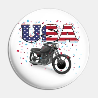 USA motorbike. Pin