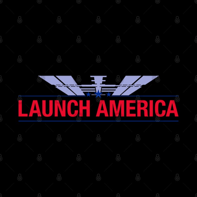 Launch America NASA SpaceX logo by jutulen