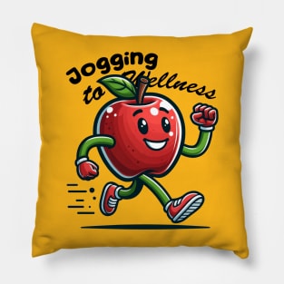 jogging to wellness Pillow