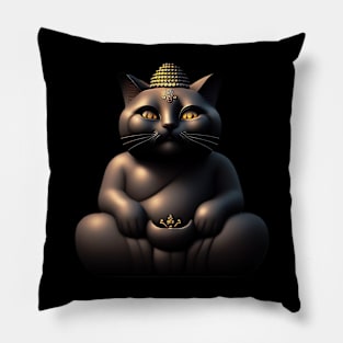 Buddha cat Pillow