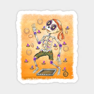 Cute Skeleton - Día De Los Muertos - The Breadman - Goa Nostalgia Magnet