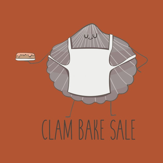 Clam Bake Sale- Funny Clam Pun Gift by Dreamy Panda Designs