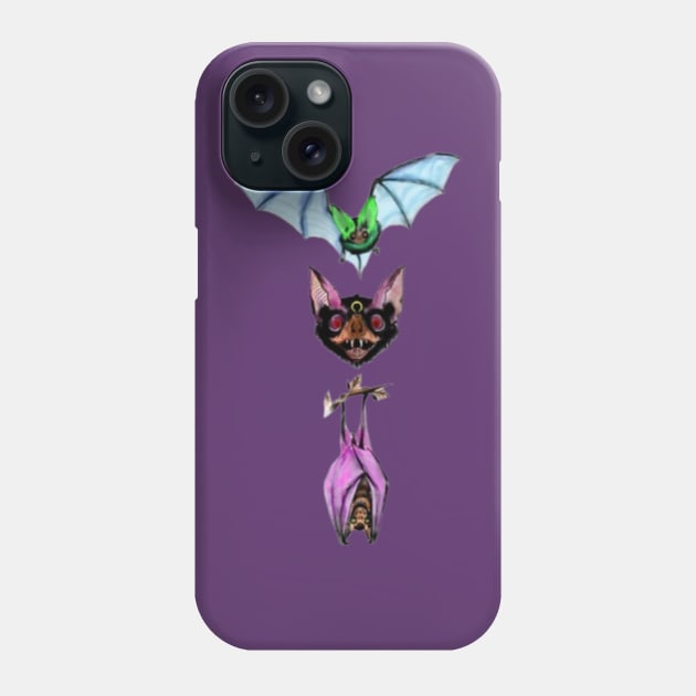 Phases of Vampire Bats Phone Case by WOODDIOS