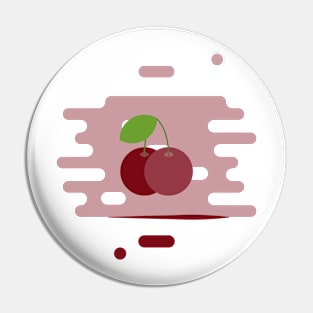 Two cherry berries in splashes of juice Pin