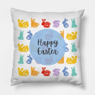 Happy Easter pattern bunnies Pillow