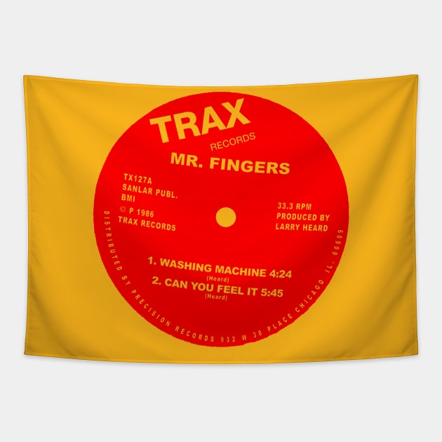 Trax / Mr Fingers / Acid House Vinyl Record Tapestry by DankFutura