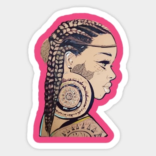 Braid #1 Sticker for Sale by JeonArts