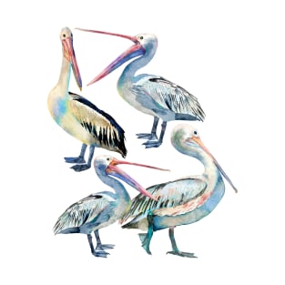 Tropical Watercolor Pelicans T-Shirt